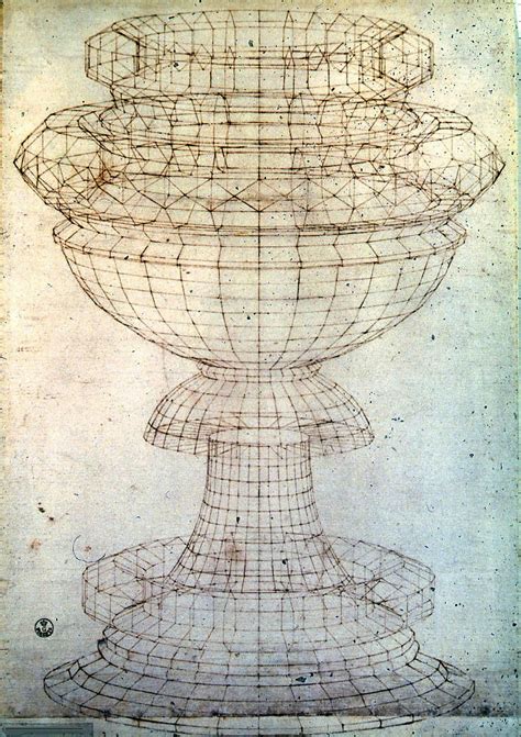 Paolo Uccello (1397-1475) Perspective Study of a Chalice circa. 1450. Pen on Paper, 29 x 24 .5 ...