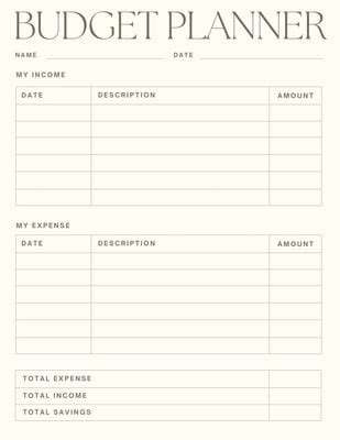 Budget Planner Template Monthly Budget Planner Printable Planner | My XXX Hot Girl