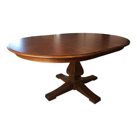 New Ethan Allen Camden Round Dining Table With Leaf | Chairish