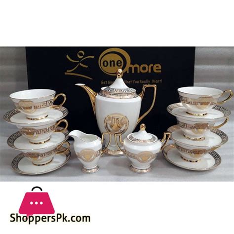 Buy Versace European 15 Pieces Tea Set Bone China Cups and Saucers at ...