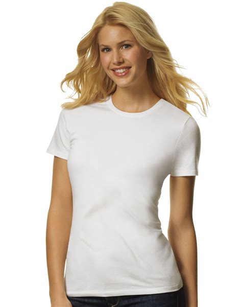 Hanes women's t-shirt white 50W3AS - Hanes Women's Jersey Crew Tee - P3