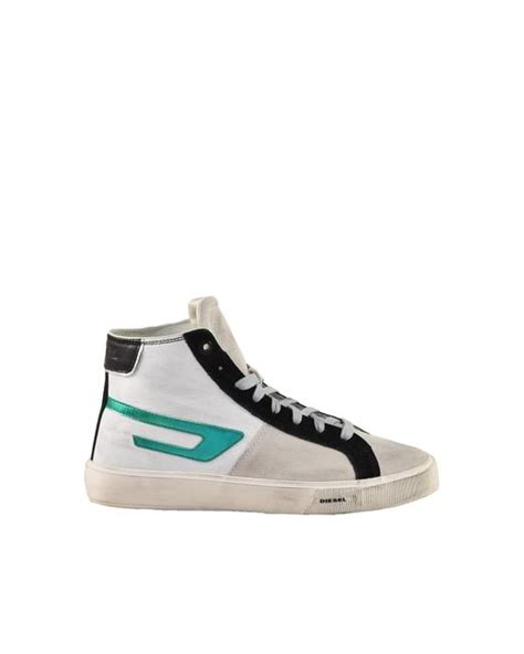 DIESEL Leather White Sneakers for Men | Lyst UK