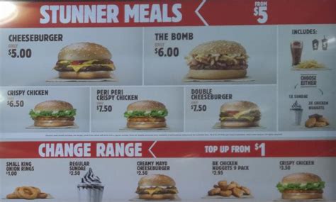 Burger King NZ Menu Prices