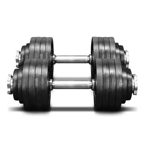 Yes4All 105 lb Adjustable Dumbbell Weight Set - Cast Iron Dumbbell (a ...