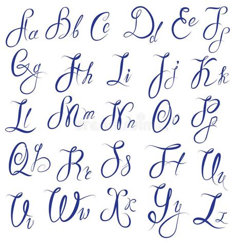 ABC - English alphabet - Handwritten calligraphic royalty free ...