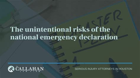 Risks Of The National Emergency Declaration | The Callahan Law Firm