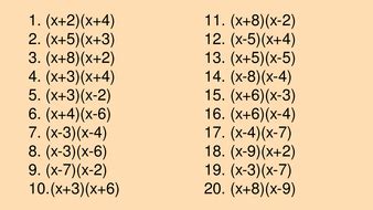 Expanding Double Brackets | Teaching Resources