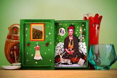 Altered Art Frida Shadow Box Inside | Once inside, I wanted … | Flickr