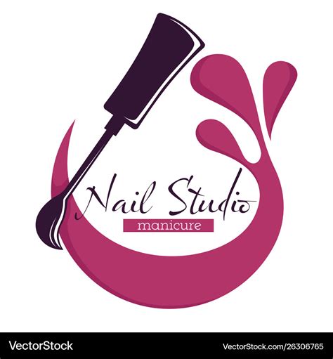 Nail studio beauty salon hand care isolated icon Vector Image