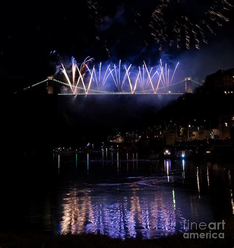 Clifton Suspension Bridge fireworks Photograph by Colin Rayner - Fine Art America