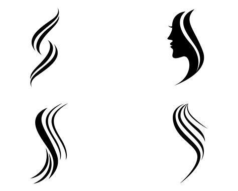 hair woman and face logo and symbols 583776 Vector Art at Vecteezy