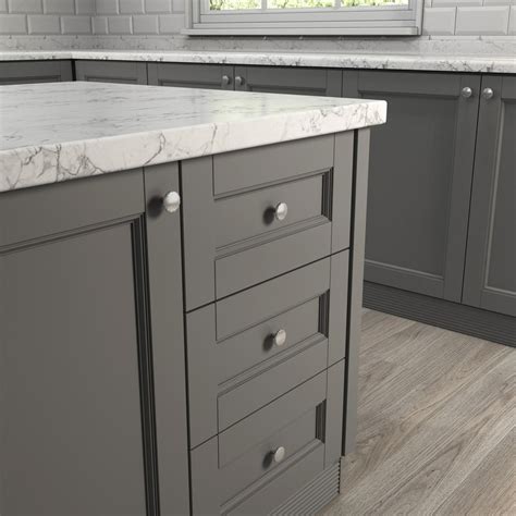 Shop Style Selections Satin Nickel Round Cabinet Knob at Lowes.com