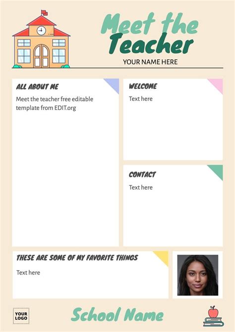 Freebie Meet The Teacher Template Free