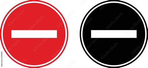 No entry traffic sign in red and black . Stock Vector | Adobe Stock