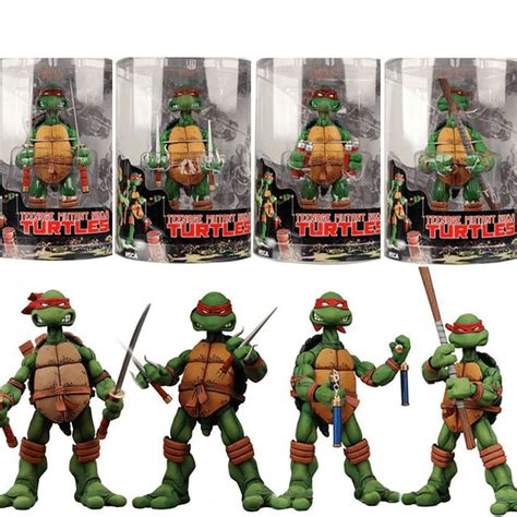 J&G TMNT (Leonardo, Michelangelo) High-Quality Action Figures - 4 PCS Set Suitable for Kids ...