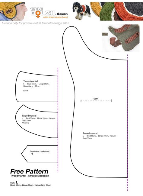 Beginner Template Dog Coat Sewing Patterns Free Printable