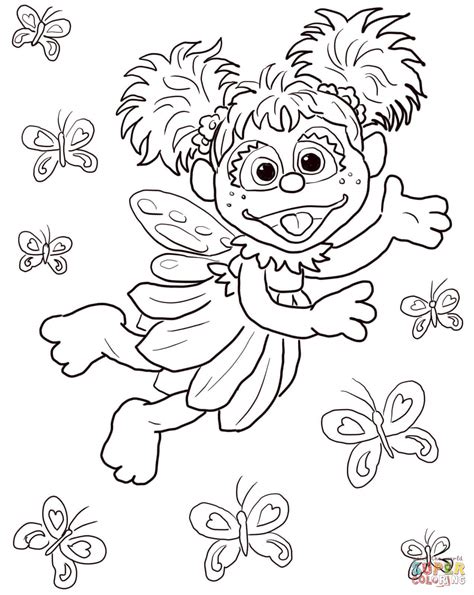 Dibujo de Abby Cadabby Vuela con Mariposas para colorear | Dibujos para ...