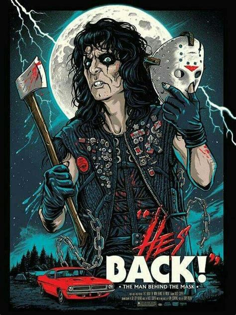 HAHA! ALICE COOPER IS JASON | Alice cooper, Horror movie art, Rock n roll art