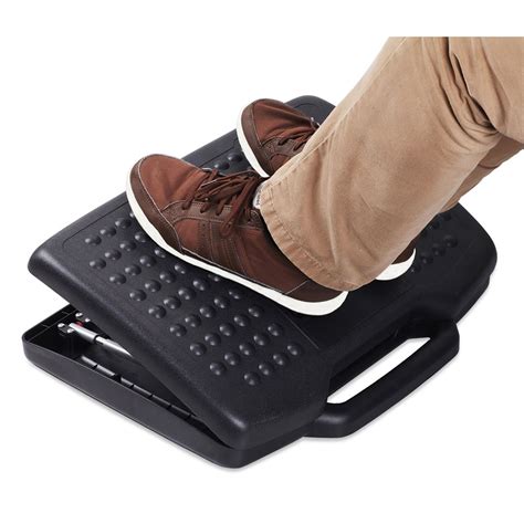 The Adjustable Height Portable Foot And Leg Rest - Hammacher Schlemmer