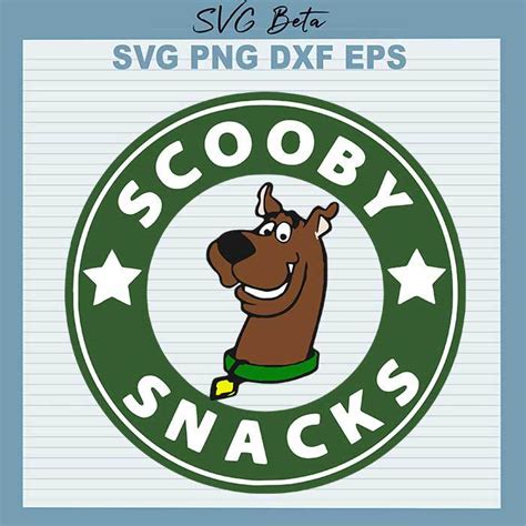 Scooby Doo Snacks Starbucks Logo SVG, Scooby Doo Starbuck SVG, Scooby ...