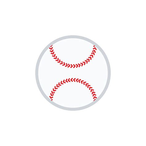 Baseball ball with Flat design on a white background, Vector. 12274303 ...