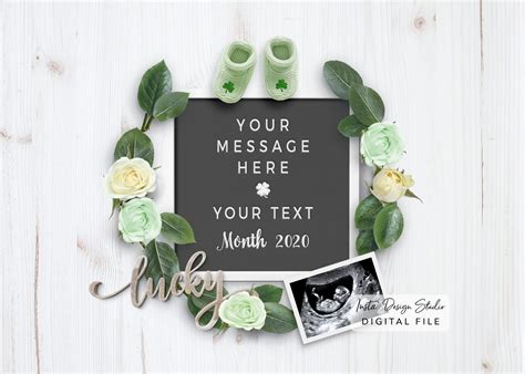 Gender Neutral Pregnancy Announcement Template for Social Media ...