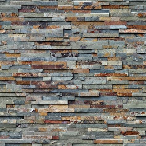 Multicolor slate wall cladding panels – Free Seamless Textures - All rights reseved