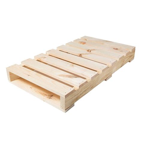 Crates & Pallet 40 in. W x 23 in. D x 5 in. H Natural Pine Half Kit ...