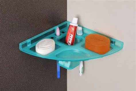 Plastic Sky Blue Bathroom Corner Shelf at Rs 155/piece | Bathroom Accessories in Rajkot | ID ...