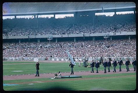 Slide, depicts 1956 Olympic Games Opening Ceremony - Australian Sports Museum