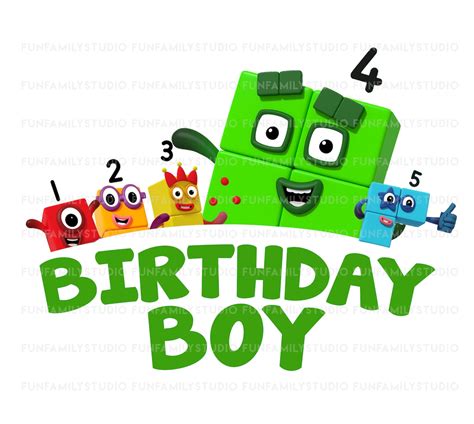 Numberblocks Birthday Boy Design Boy 4th Birthday Printable Etsy | Images and Photos finder