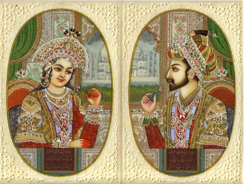 Shah Jahan & Mumtaz Mahal | Mughal paintings, Mughal miniature ...