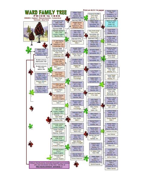 Ward Family Tree before 1800