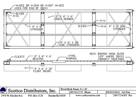 Wood Marine Dock Plan Kits