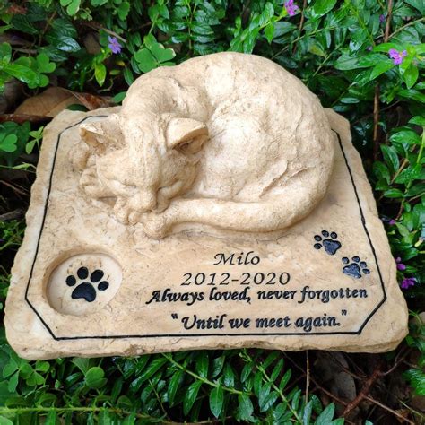 Amazon.com : somiss Cat Memorial Stones, Personalized Pet Memorial ...