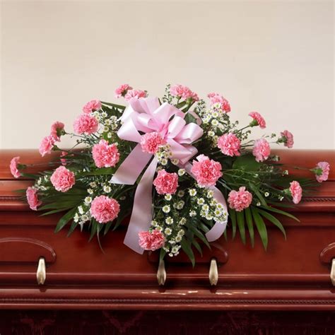 Sweet Pink Casket Spray Floral Arrangement in Austin, TX | Ben White Florist