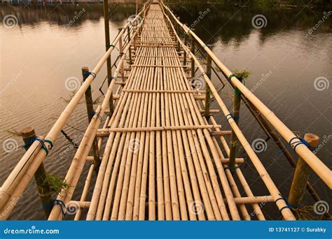 Bamboo bridge stock image. Image of yellow, outdoors - 13741127