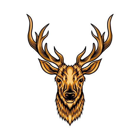 Deer head vector art 15295560 Vector Art at Vecteezy