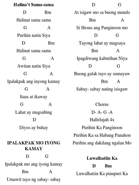 Para Sayo Worship Lyrics And Chords