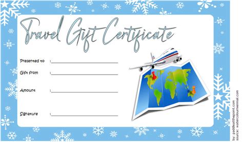 Free Printable Travel Gift Certificate Template - Printable Templates