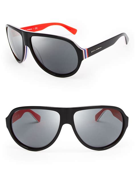 Lyst - Dolce & Gabbana Layered Aviator Sunglasses in Red for Men