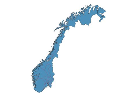 Norway Train Map SVG Vector - Railway Map