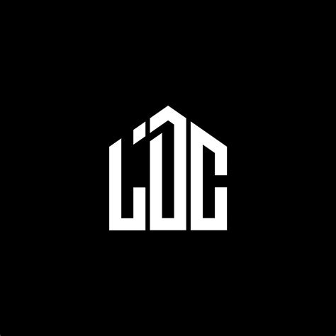 LDC letter logo design on BLACK background. LDC creative initials ...