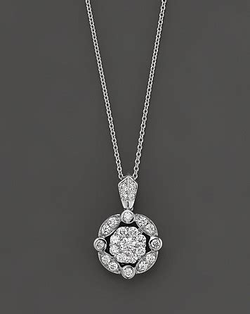 Diamond Cluster Pendant Necklace, 0.45 ct. t.w. | Bloomingdale's