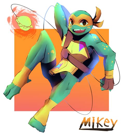 Just want to share my drawings. Mikey Rise of the TMNT. : r/TMNT