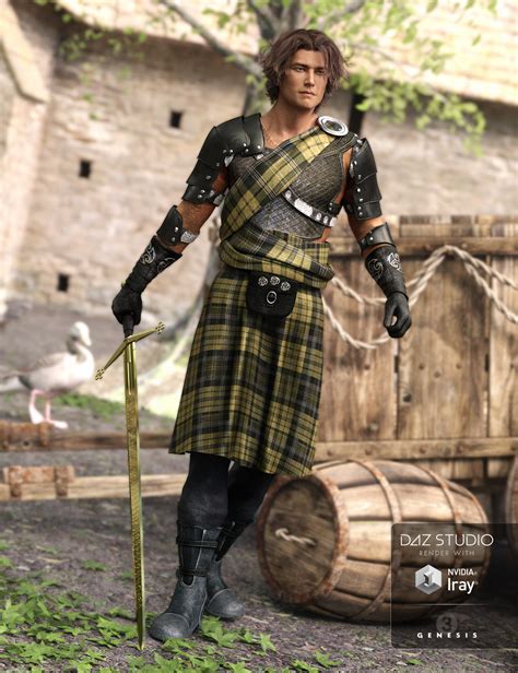 Highlander Outfit Textures | Daz 3D