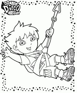 Diego Coloring pages for kids (Free PDF printables)