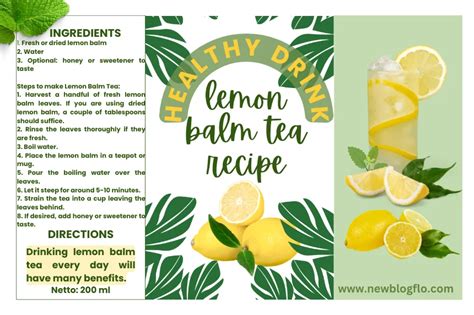 Revive Your Senses With Zesty Lemon Balm Tea Recipe | New Blogflo