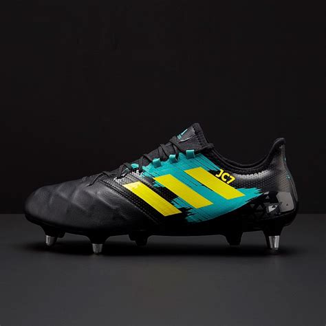 adidas Kakari Light SG - Mens Boots - Soft Ground - Core Black/Shock Yellow/Hi-Res Aqua