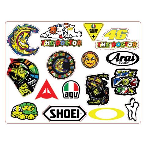 AIWY Valentino Rossi Helmet Sticker Pack | Shopee Philippines